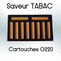 10 cartouches goût Tabac pour G220